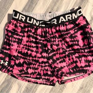 Under Armour Women's Athletic Shorts in Pink and Black